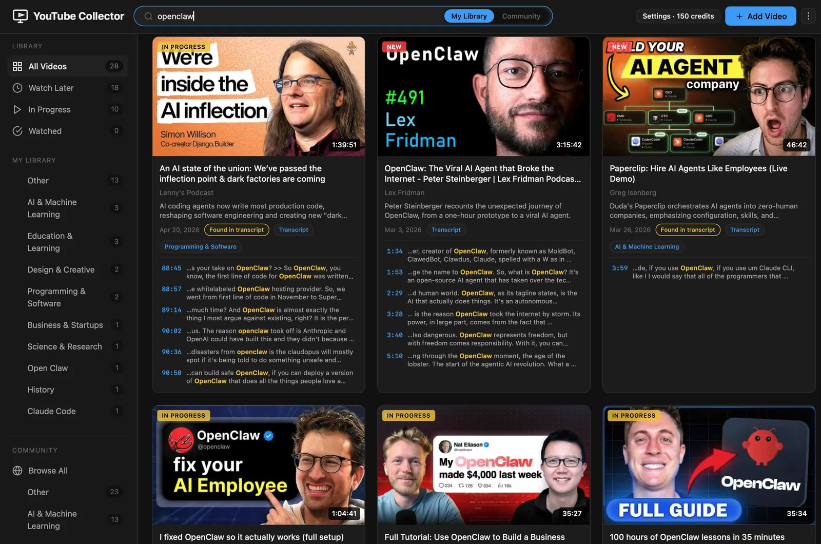 Search preview